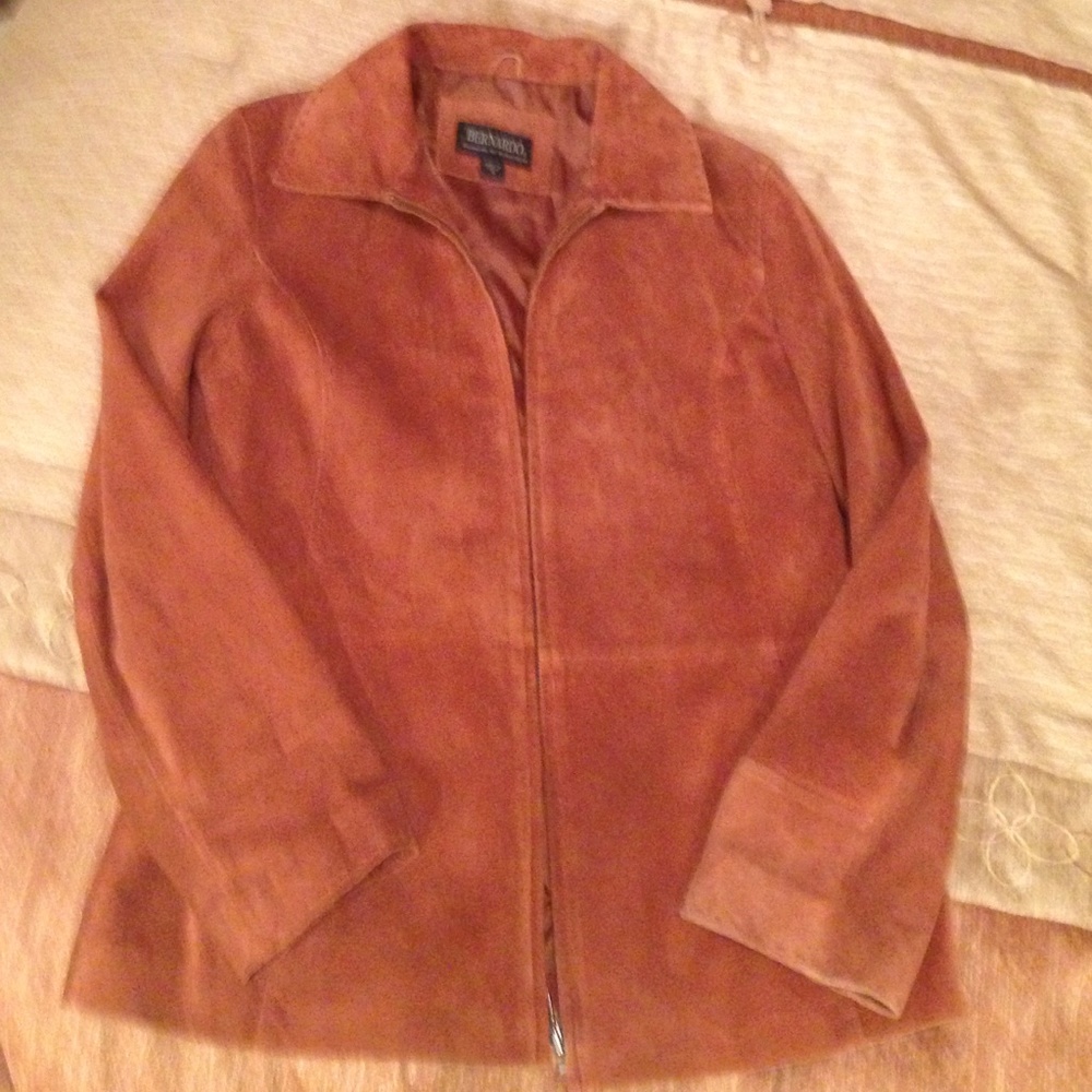 Copper color suede jacket